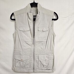 Eddie Bauer S atlas 2.0 grey vest zip front 4 front pockets & pocket Small